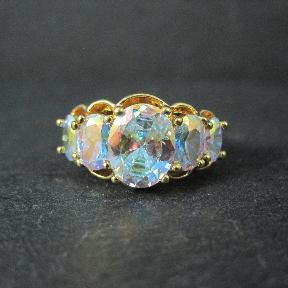 Vermeil Sterling Mystic Quartz Ring Size 8